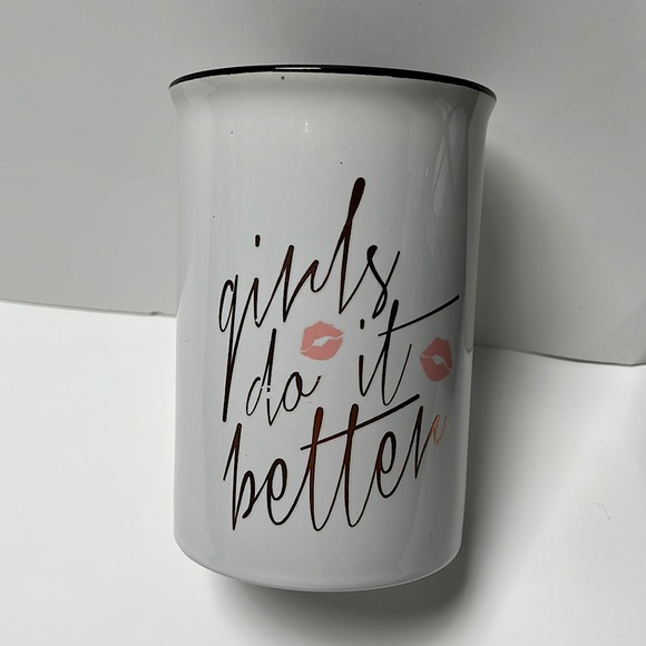 Tri-Coastal Design Multi-Purpose Ceramic Organizer Girls Do It Better Food Safe - Picture 2 of 5
